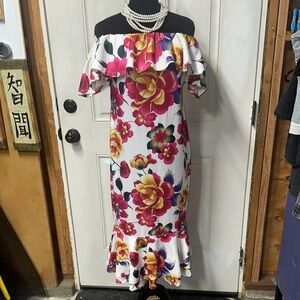 Floral Off Shoulder Dress